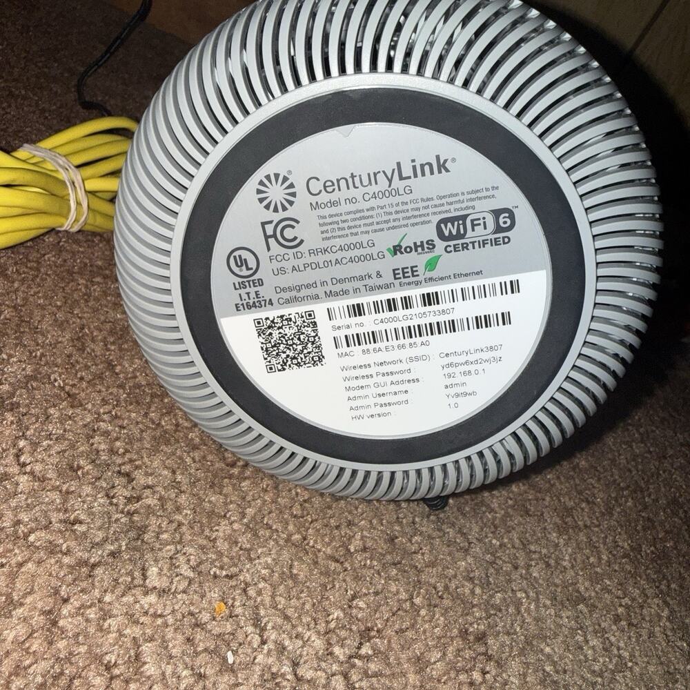 CenturyLink C4000LGWi-Fi 6 Single LinexDSL Router - Picture 5 of 5